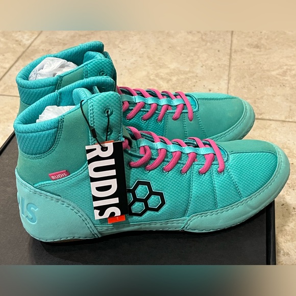 Rudis Colt 3.0 Wrestling Shoes Teal RUDNC1006 Men's Size 14 NEW NWB